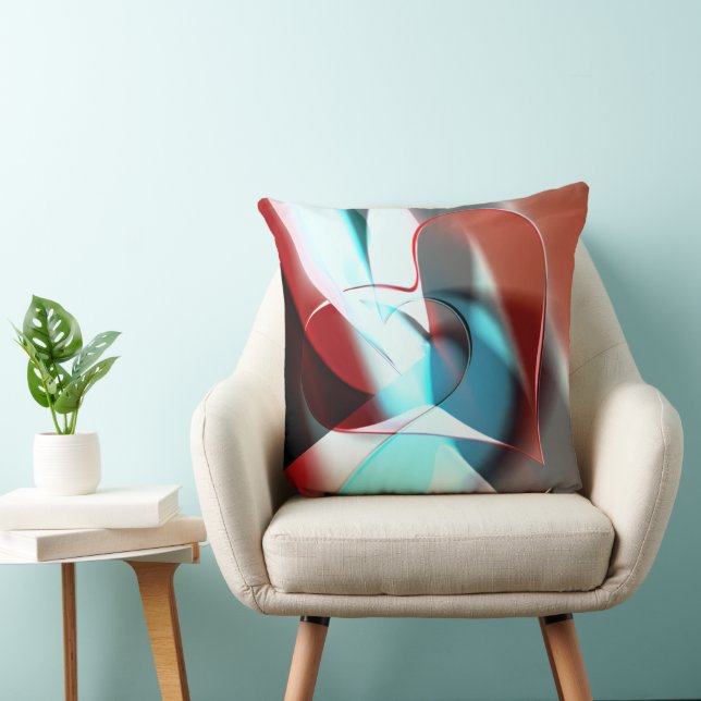 Simple heart design, crystalline tone mix in curve cushion (Chair)