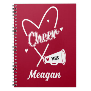 Simple Heart for Cheer Cheerleader Notebook