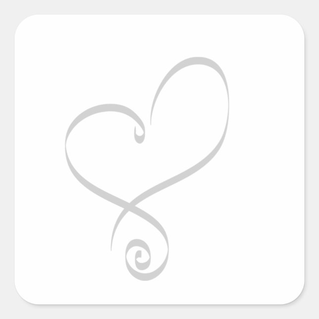 Simple Heart For Envelopes Square Sticker (Front)