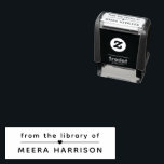 Simple Heart From The Library Of Name Self-inking Stamp<br><div class="desc">Simple and modern self-inking stamp with heart.</div>