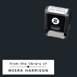 Simple Heart From The Library Of Name Self-inking Stamp<br><div class="desc">Simple and modern self-inking stamp with heart.</div>