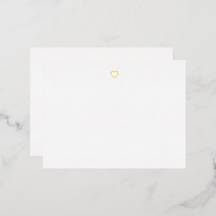 Simple Heart Gold Foil Note Card