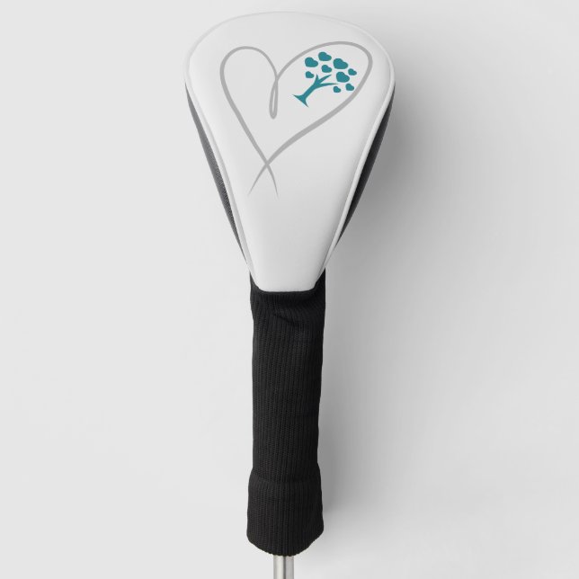 Simple heart golf head cover (Front)