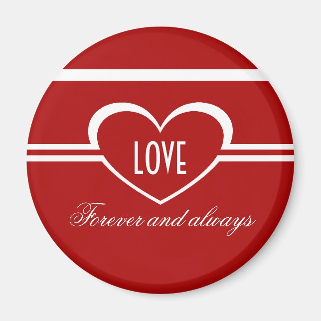 Simple Heart Magnet, Deep Red Magnet (Front)