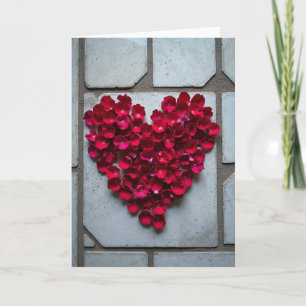 Simple Heart Of Flowers Card