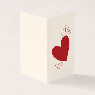 Simple Heart Platonic Valentine Notecard 25pk
