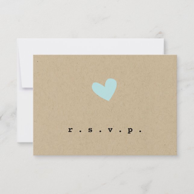 Simple Heart Wedding RSVP (Front)