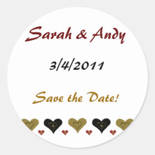 Simple Heart Wedding Stickers