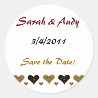 Simple Heart Wedding Stickers