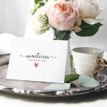 Simple Heartfelt Sympathy Thinking of You Card<br><div class="desc">A heartfelt and understated card designed to offer quiet comfort in times of sorrow, worry, or hardship. The front features the gentle words “Sometimes there are no words” using a combination of soft, elegant script and modern sans serif font pairings, centred above a simple red heart—symbolising love, empathy, and quiet...</div>