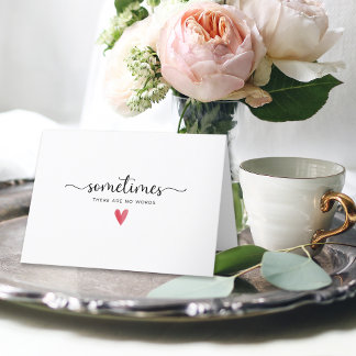 Simple Heartfelt Sympathy Thinking of You Card