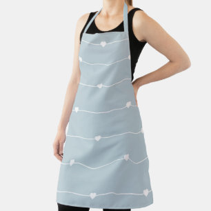Simple Hearts and Stripes Apron
