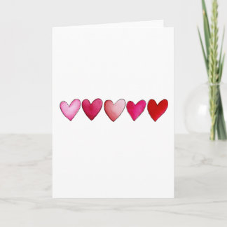 Simple Hearts Hand Drawn Minimalistic Valentine's  Card
