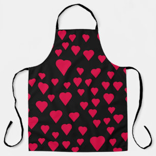 Simple hearts seamless pattern. Valentines day bac Apron