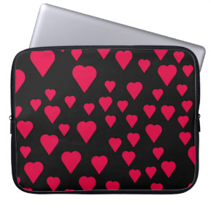 Simple hearts seamless pattern. Valentines day bac Laptop Sleeve