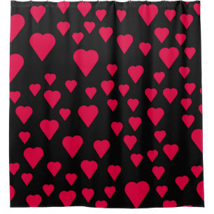 Simple hearts seamless pattern. Valentines day bac Shower Curtain