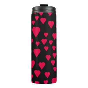 Simple hearts seamless pattern. Valentines day bac Thermal Tumbler