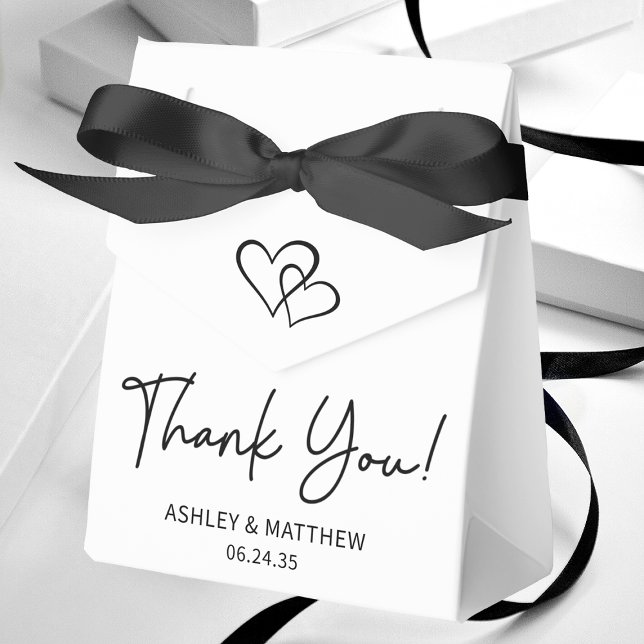 Simple Hearts Wedding Thank You Favour Box (Creator Uploaded)