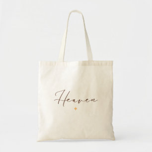 Simple "Heaven" Text Tote Bag