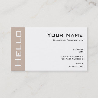 Simple Hello Business card