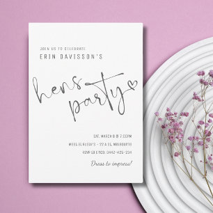 Simple Hens Night Party Invitation Template