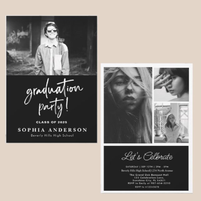 Simple High School Card Black and white (Creator Uploaded)