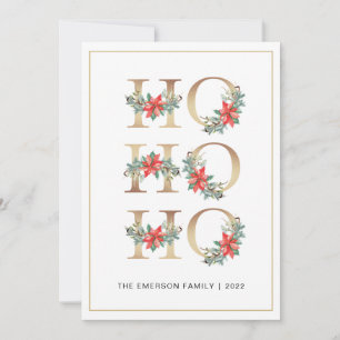 Simple Ho Ho Ho Holiday Card
