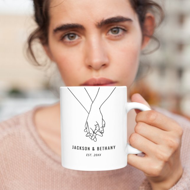 Simple Holding Hands Couple Established Coffee Mug (Creator Uploaded)