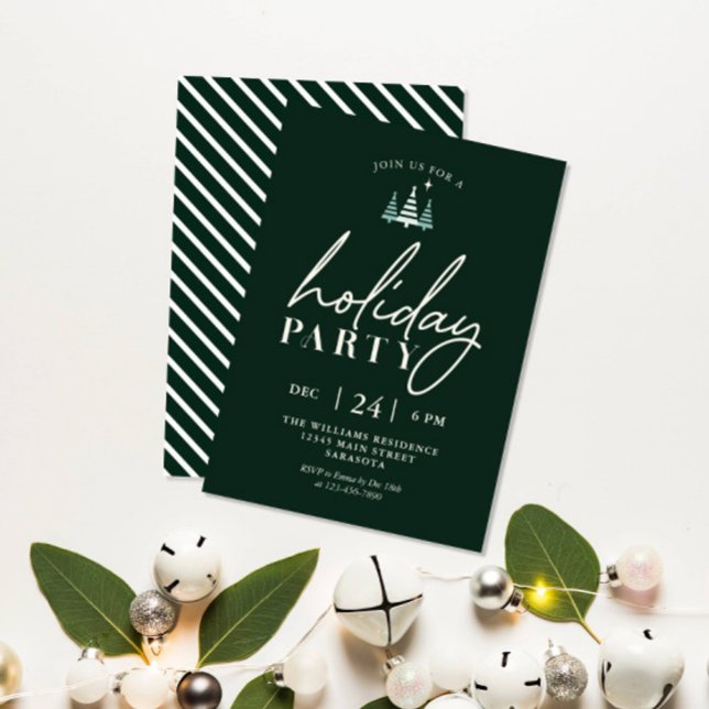 Simple Holiday Christmas Party Invitation Dk Green (Creator Uploaded)
