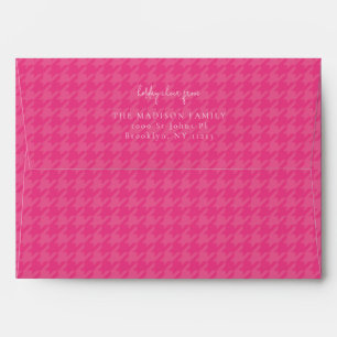 Simple Holiday houndstooth French Rose Envelope