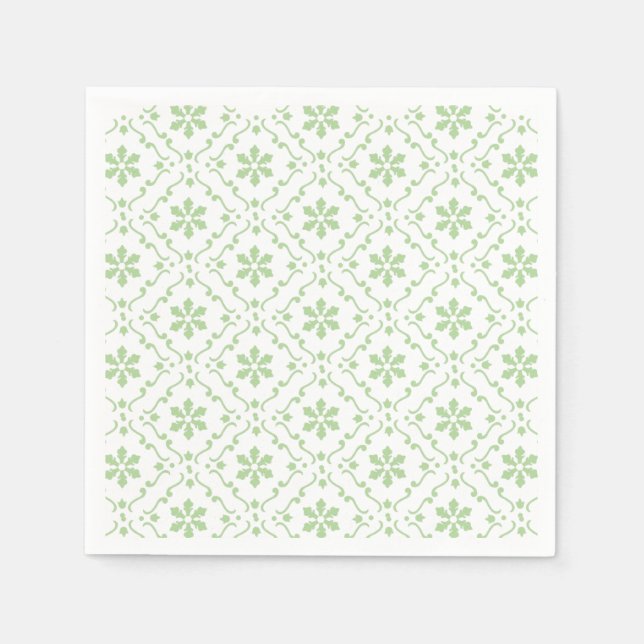 Simple Holiday Snowflake Pattern Classy Napkin (Front)