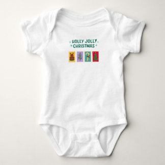 Simple Holly Jolly Holiday Christmas Baby Shirt