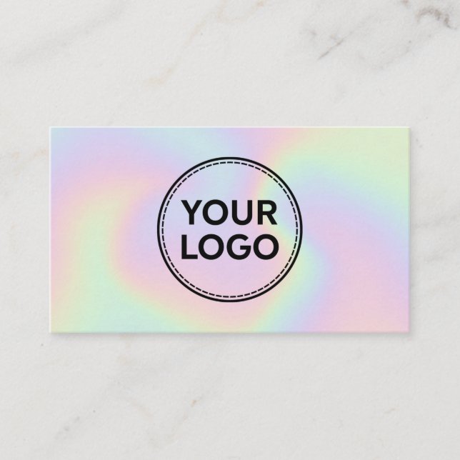 Simple holographic custom logo any service/product business card (Front)