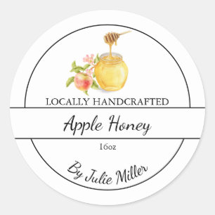 Simple Homemade Apple infused Honey Label