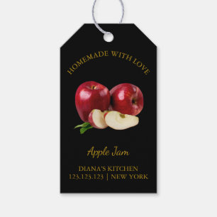 Simple Homemade Apple Jam Hang Tag l Black