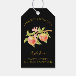 Simple Homemade Apple Jam Hang Tag l Black