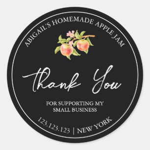 Simple Homemade Apple Jam Thank You Label