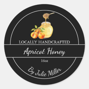 Simple Homemade Apricot infused Honey Label