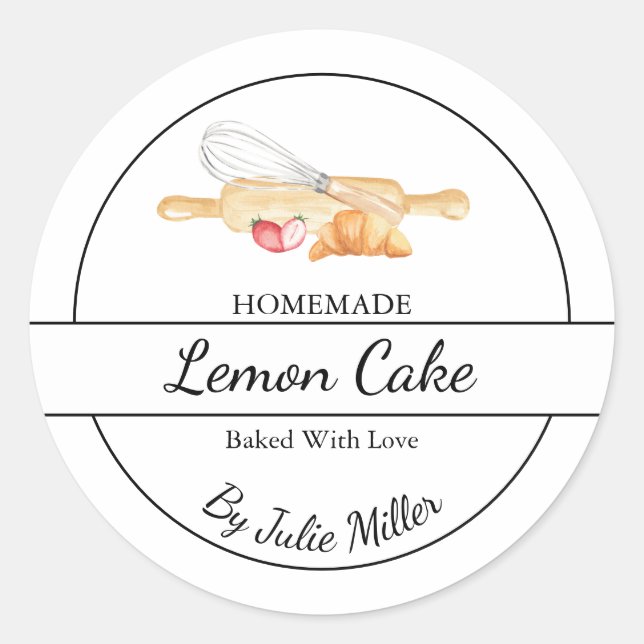 Simple Homemade Baking Label (Front)