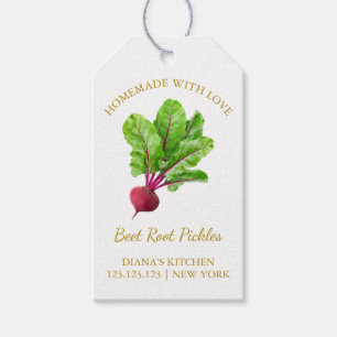 Simple Homemade Beet Root Pickle Hang Tag White