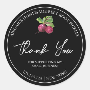 Simple Homemade Beet Root Pickle Thank You Label