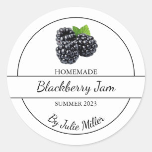 Simple Homemade Blackberry Jam Label