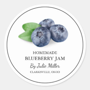 Simple Homemade Blueberry Jam Label