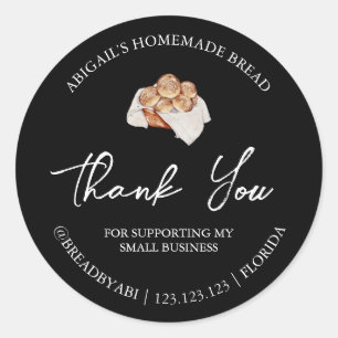 Simple Homemade Bread Thank You Label