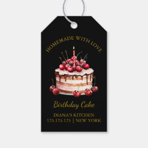 Simple Homemade Cake Hang Tag l Black