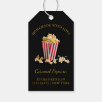 Simple Homemade Caramel Popcorn Hang Tag l Black