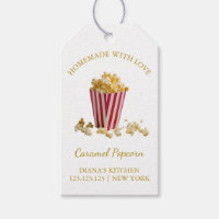 Simple Homemade Caramel Popcorn Hang Tag l White