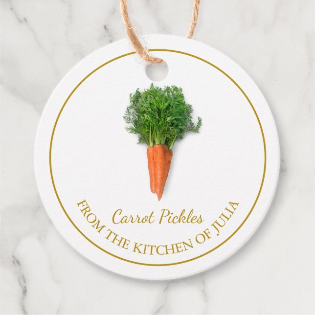 Simple Homemade Carrot Pickles Hang Tag (Front)