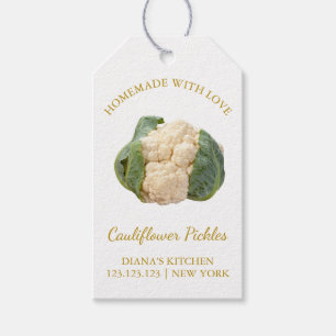 Simple Homemade Cauliflower Pickle Hang Tag White
