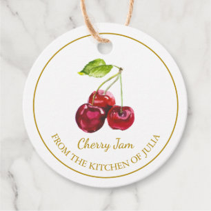 Simple Homemade Cherry Jam Hang Tag l White